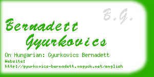 bernadett gyurkovics business card